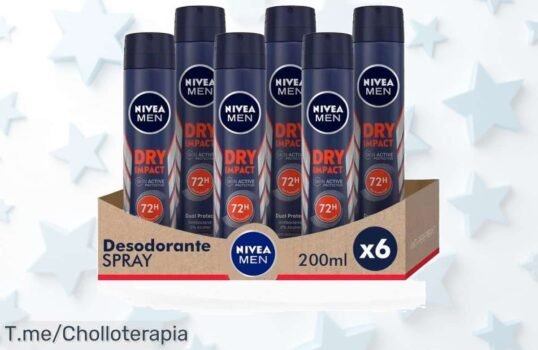 Renueva tu higiene con el pack ahorro NIVEA MEN: 6 unidades de Dry Impact Spray a un precio loco y mantente fresco todo el día ¡Compra ya antes que se acabe!