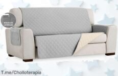 Renueva tu sala con el cubre sofá HOMESOL® reversible y acolchado, fácil de limpiar y súper chollo: ¡aprovecha esta oferta limitada antes que se agote!