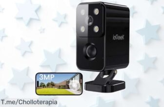 Revoluciona la seguridad de tu hogar con ieGeek 2K Cámara WiFi, visión panorámica y detección inteligente Aprovecha este ofertón único antes de que se agoten ¡Compra ya!