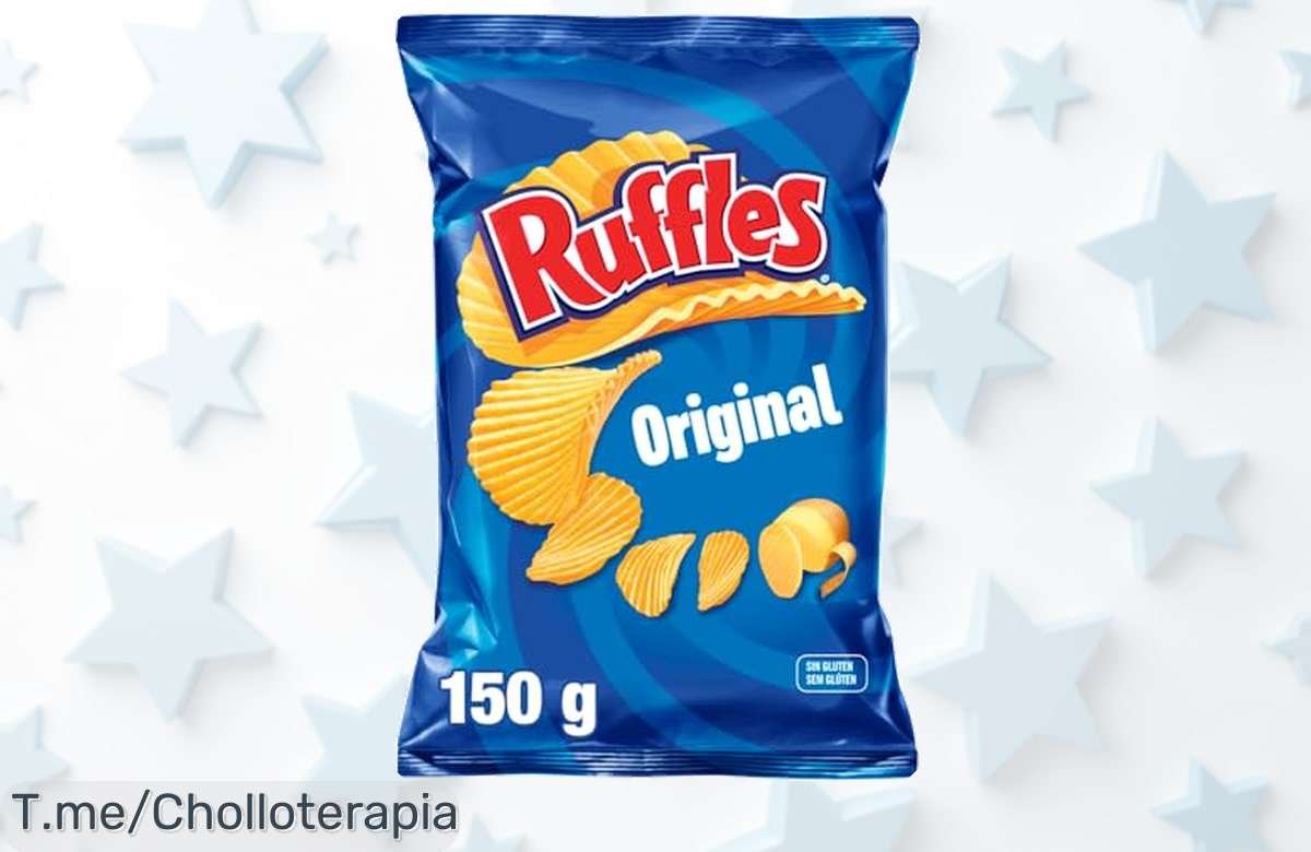 Ruffles Original 150gr a precio loco, crujientes y salados que enamoran. ¡Aprovecha este ofertón limitado y disfruta del mejor snacking antes de que se agoten!