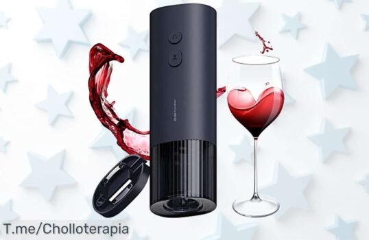 Sacacorchos eléctrico a precio loco: abre tus vinos en solo 10 segundos y sorprende a todos en tu fiesta Aprovecha el ofertón antes de que se acabe, ¡compra ya!