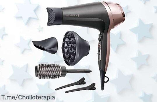 Secador Remington a precio loco: 2200 W de poder y tecnología iónica que elimina el frizz, ¡hazte peinados fabulosos! No esperes, compra ya antes de que se agote esta oferta única