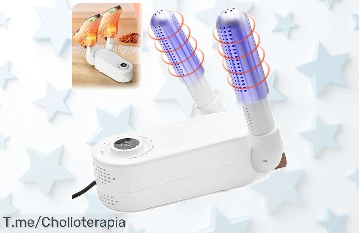 Secador eléctrico de zapatos: elimina humedad y olores con diseño plegable y temporizador inteligente. ¡Aprovecha este ofertón único antes de que se agote!
