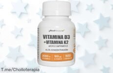 Super chollo de Vitamina D3 K2, refuerza tus huesos y tu inmunidad con 500 microcomprimidos italianos Oferta única limitada, ¡compra ya y transforma tu salud hoy!