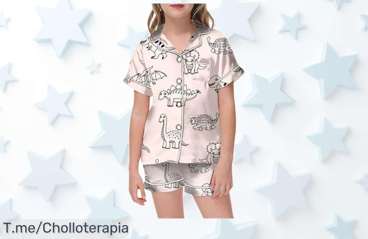Super chollo de pijama para niñas con estampados adorables, cómodo y fresco para verano. ¡Aprovecha este ofertón antes que se agote! Compra ya y sorpréndela.