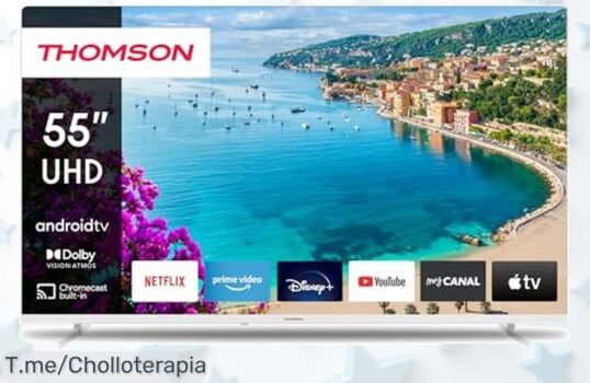THOMSON 55 Pulgadas UHD TV: imágenes en 4K como nunca antes, control por voz y tus series favoritas ¡Aprovecha este ofertón limitado antes de que se agote!