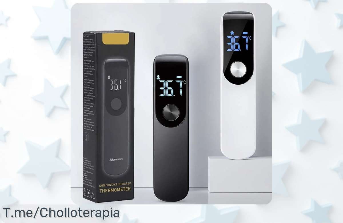 Termómetro digital infrarrojo: mide la temperatura de tu familia sin contacto, rápido y fácil. ¡Aprovecha este super chollo antes de que se agote!