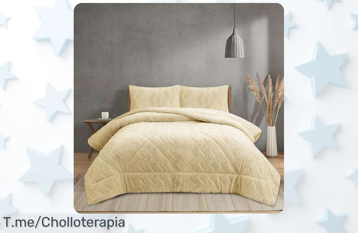 Transforma Tu Cama En Un Abrazo Cálido Con El Edredón Invierno Sherpa Extra Grueso A Un Precio Loco, ¡No Dejes Pasar Este Ofertón Limitado Y Compra Ya!