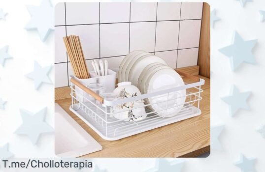 Transforma tu cocina con el escurridor de platos de acero inoxidable, un super chollo que hará brillar tus utensilios ¡No te lo pierdas y compra ya antes que se agote!
