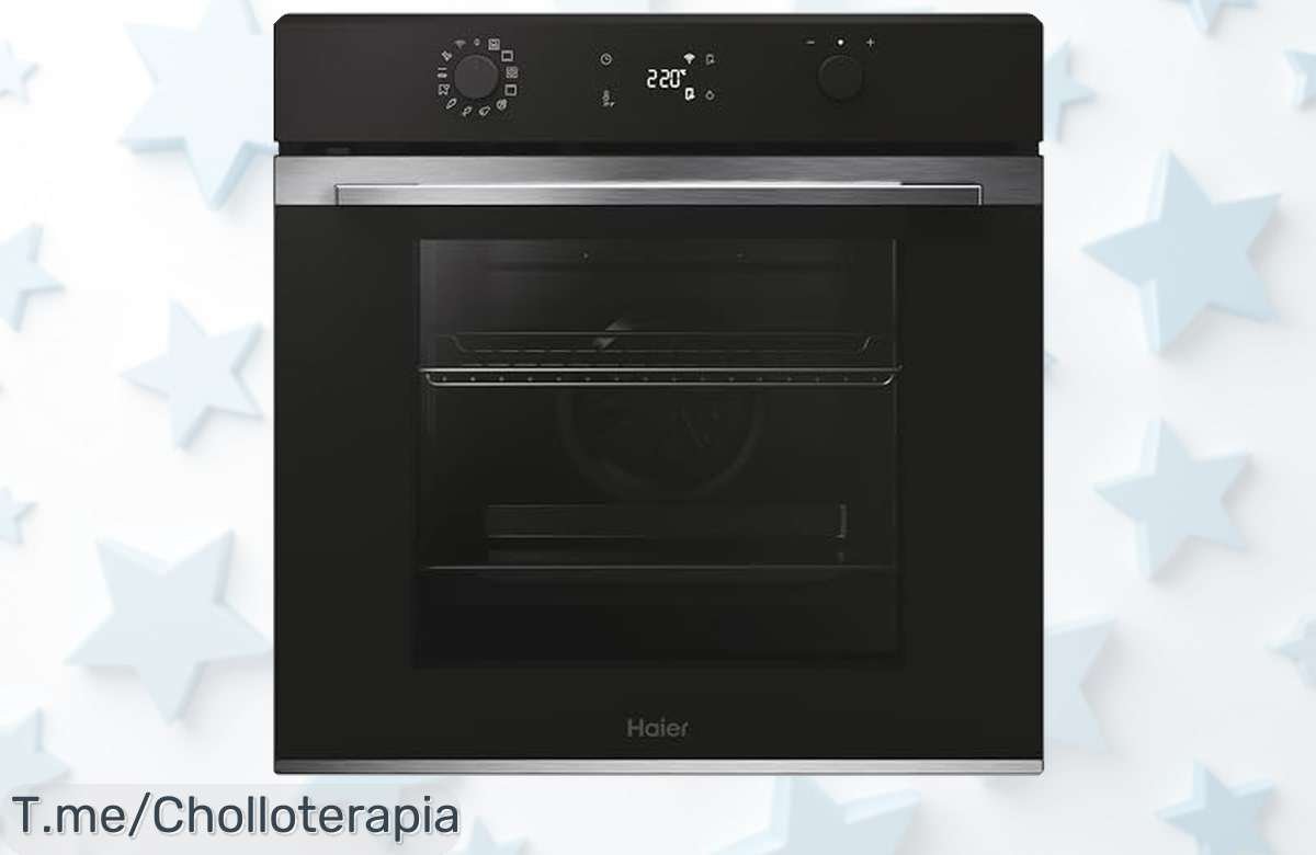 Transforma tu cocina con el horno Haier ID Series 2: 78L, 12 funciones y control desde tu móvil. ¡No dejes pasar este ofertón único, compra ya antes que se agote!