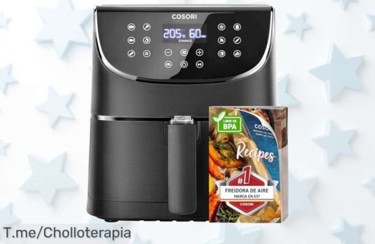 Transforma tu cocina con la Freidora de Aire COSORI 55L, ¡disfruta recetas deliciosas y saludables en un abrir y cerrar de ojos! No dejes pasar este ofertón exclusivo
