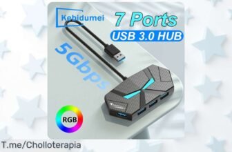 Transforma tu conexión con el increíble HUB USB 30 de 7 puertos a un precio loco, velocidad brutal y stock limitado: ¡compra ya este ofertón antes de que se acabe!