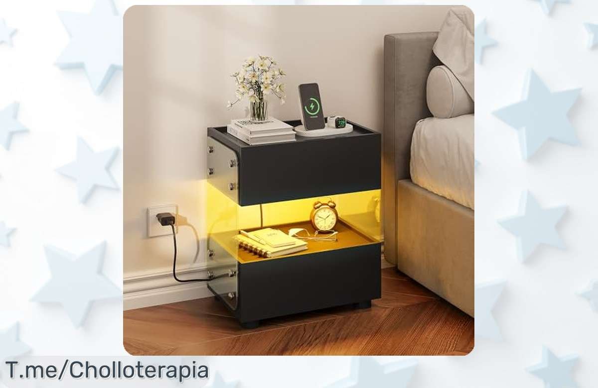 Transforma tu dormitorio con la Mesita de Noche Colgante y su Luz LED de 7 Colores, super chollo a precio loco solo este mes. ¡No te quedes sin la tuya, oferta limitada!