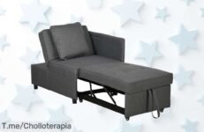 Transforma tu espacio con el sofá cama 3 en 1, un super chollo que se convierte en cama al instante y es fácil de mover ¡Aprovecha este ofertón antes de que se agote!
