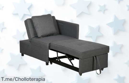 Transforma tu espacio con el sofá cama 3 en 1, un super chollo que se convierte en cama al instante y es fácil de mover ¡Aprovecha este ofertón antes de que se agote!