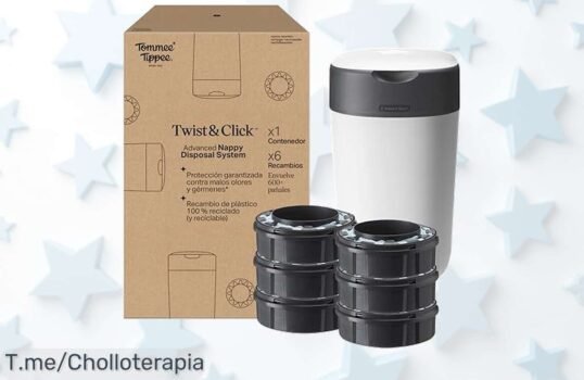 Transforma tu hogar con el Contenedor Twist & Click de Tommee Tippee, un super chollo que elimina olores y guarda 33 pañales Oferta limitada, ¡actúa ya!