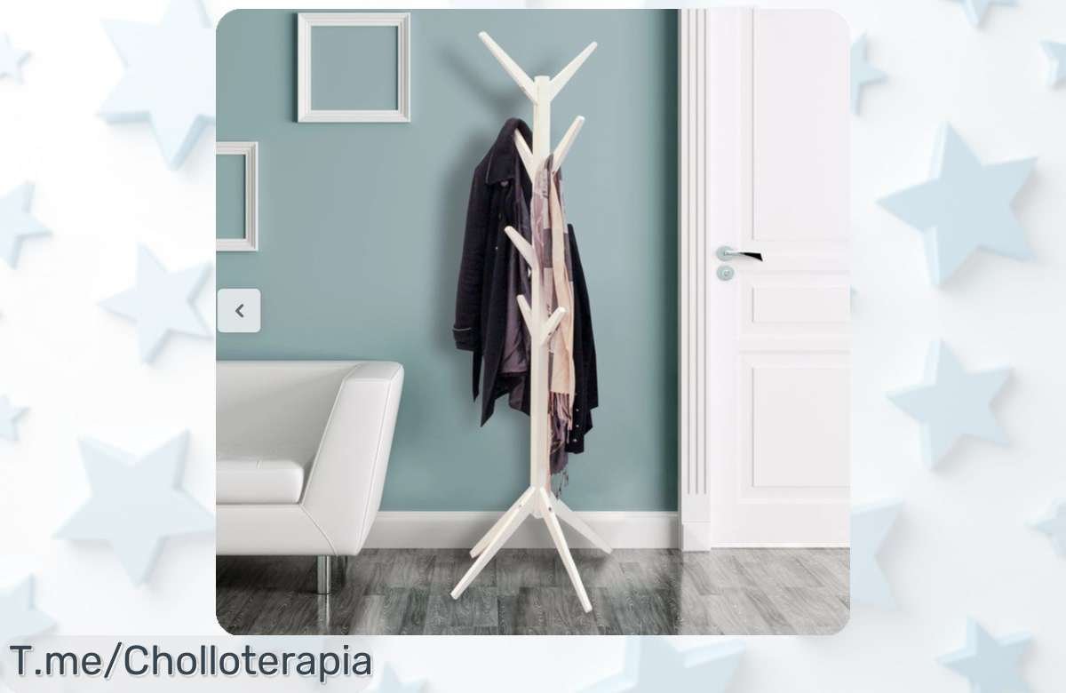 Transforma tu hogar con el Perchero Moderno Blanco y organiza todo en segundos. Oferta única de precio loco, ¡hazlo tuyo antes que se agote!