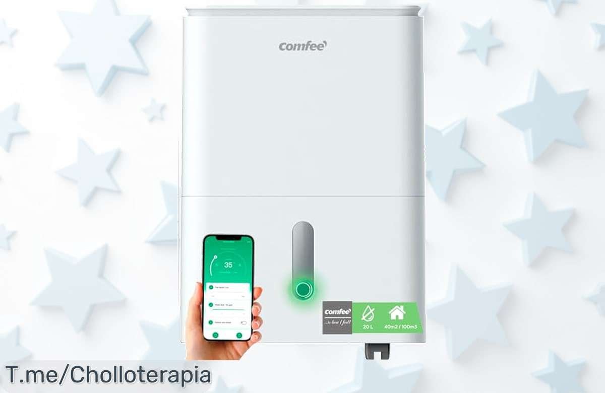 Transforma tu hogar con el deshumidificador WiFi 20L a un precio loco, controla la humedad desde tu móvil y respira aire fresco. ¡No dejes pasar este ofertón limitado!