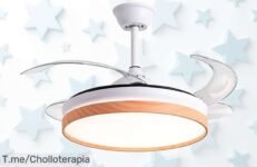 Transforma tu hogar con el mini ventilador de techo silencioso y eficiente, ¡ofertón exclusivo que no puedes dejar pasar! Siente la brisa mágica en tus noches frescas