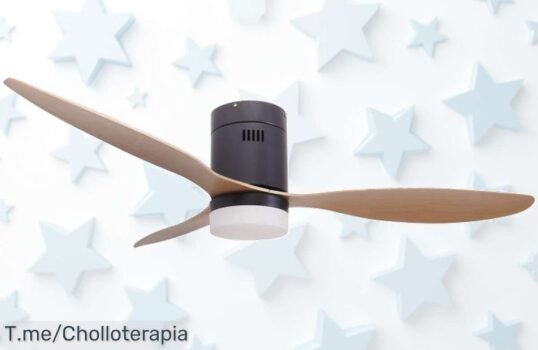 Transforma tu hogar con el ventilador de techo negro Jocca: 6 velocidades, lámpara integrada y mando a distancia ¡aprovéchalo ya con este ofertón único antes de que se agote!