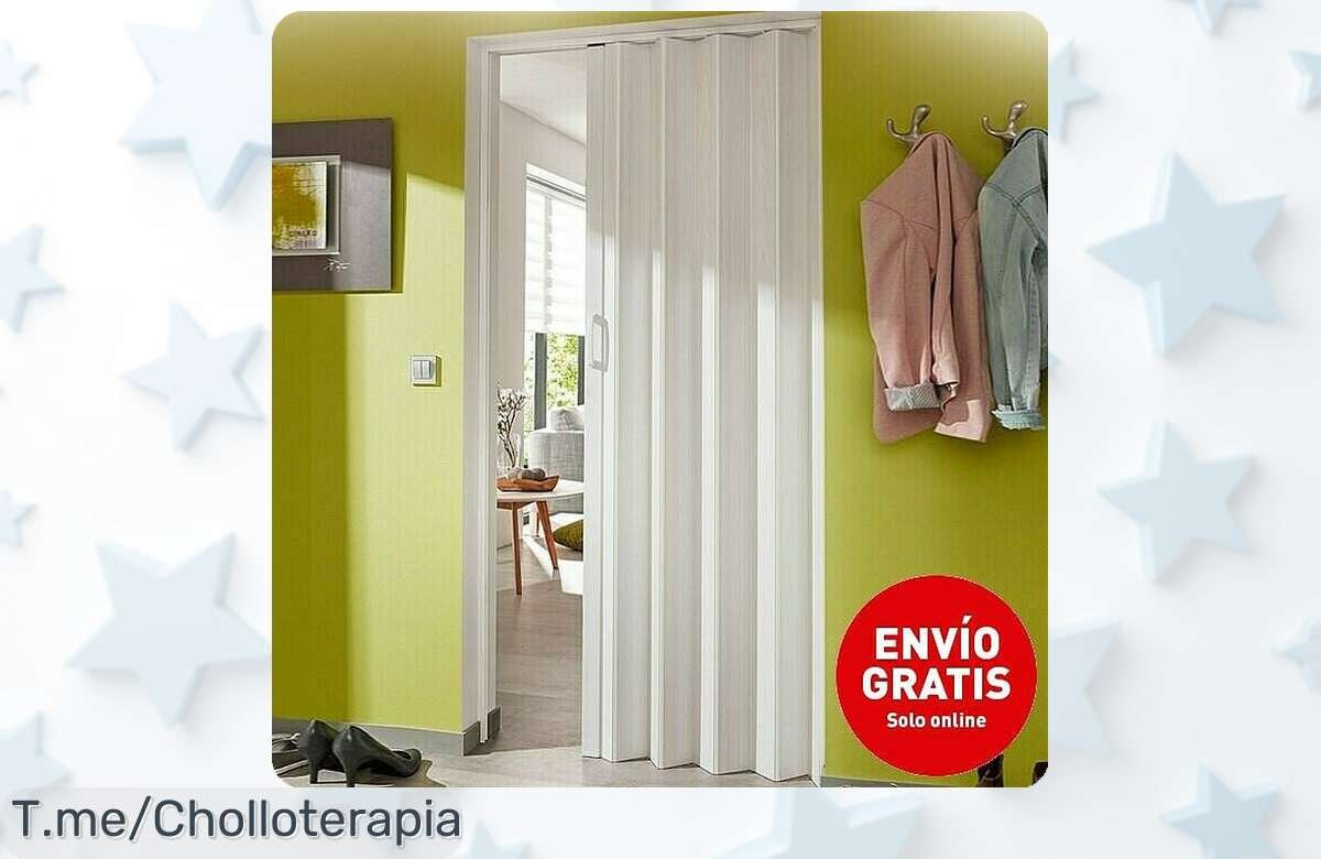 Transforma tu hogar con la puerta plegable que todos quieren, fácil de montar y llena de estilo. ¡Aprovecha este super chollo antes de que se agote!