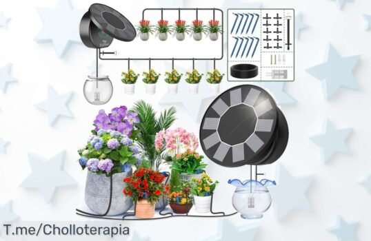 Transforma tu jardín con el super chollo del Sistema de Riego Solar TRJZWA, 9 programas para tus plantas y manguera de 15m ¡Consigue tu descuentazo antes que se agote!