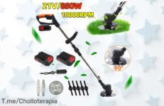 Transforma tu jardín con nuestra cortadora de césped inalámbrica de 850W ¡Aprovecha este ofertón único y llévatela ya! Unidades limitadas, no te quedes sin la tuya