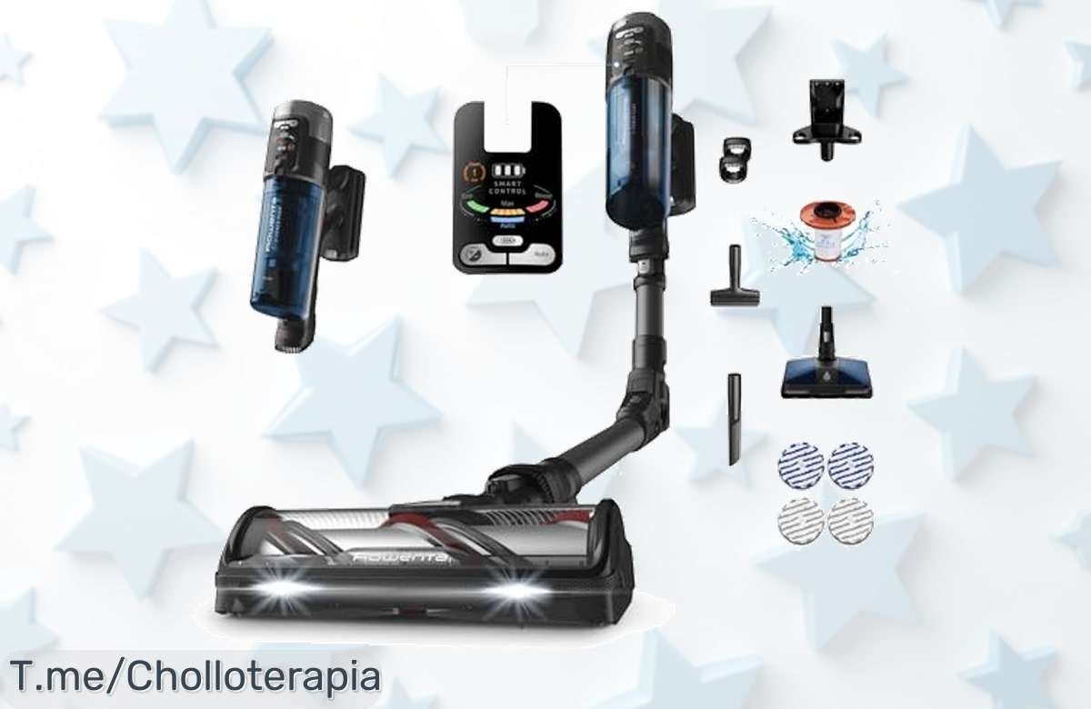 Transforma tu limpieza con la XForce Flex 12.60 Neo de Rowenta, succión poderosa y fregado todo en uno a un precio loco. ¡Aprovecha este ofertón limitado ya!