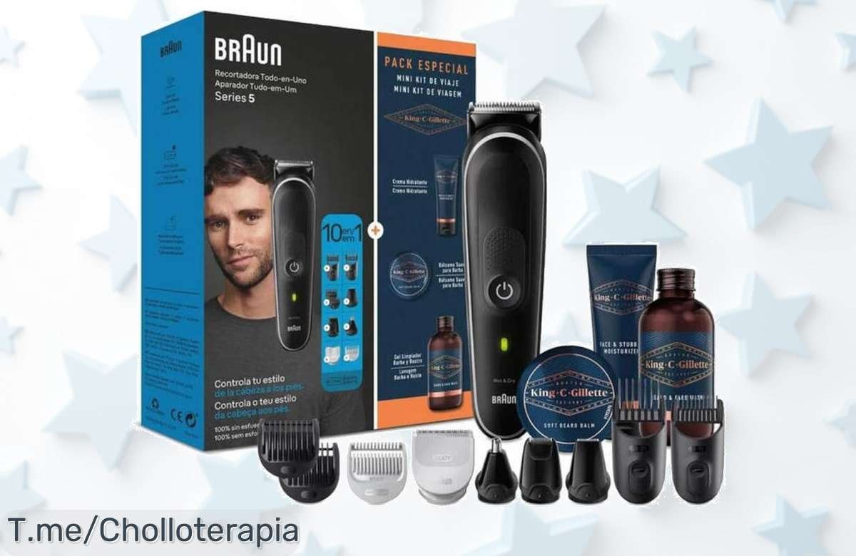 Transforma tu look con la Recortadora Braun Series 5 MGK5440 10 en 1 y el Pack Especial King C. Gillette, ¡ofertón único que no podrás dejar pasar!