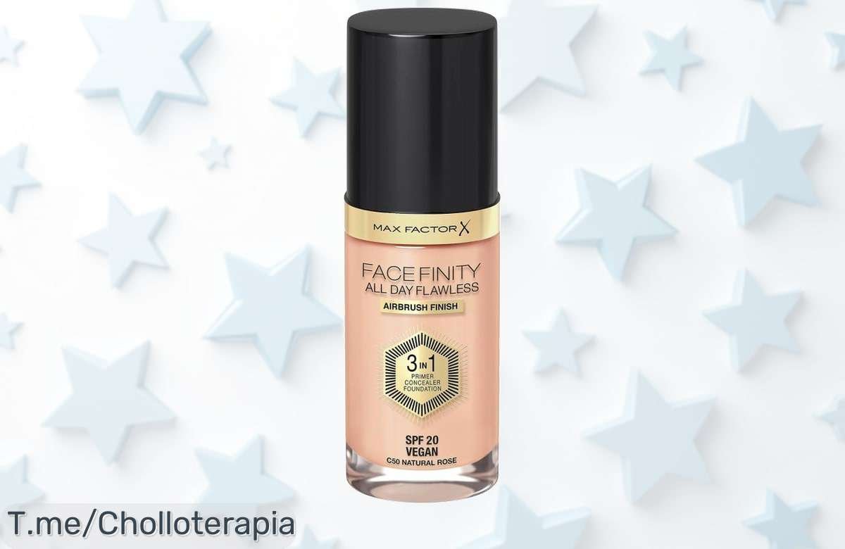 Transforma tu maquillaje con Max Factor Face Finity 3 en 1: base, primer y corrector todo en uno. ¡Super chollo limitado que no puedes dejar escapar!