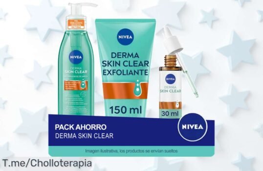 Transforma tu piel con el pack ahorrador NIVEA RUTINA DERMA SKIN CLEAR, ¡ofertón único para una belleza radiante! Ahorra y cuida tu piel, actúa ya antes de que se agoten