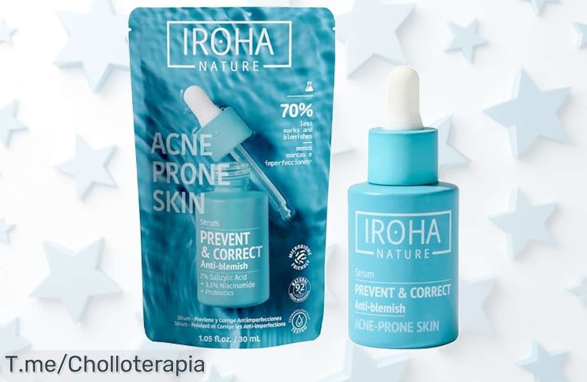 Transforma tu piel con el sérum Iroha Nature: elimina granos y marcas al instante. ¡Aprovecha este ofertón único antes de que se acabe! ¡Actúa ya y deslumbra!