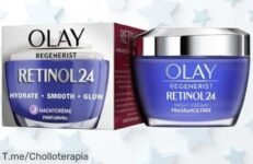 Transforma tu piel mientras duermes con la crema Olay Retinol 24, ¡super chollo que no puedes dejar escapar! Aprovecha esta oferta única antes de que se acabe