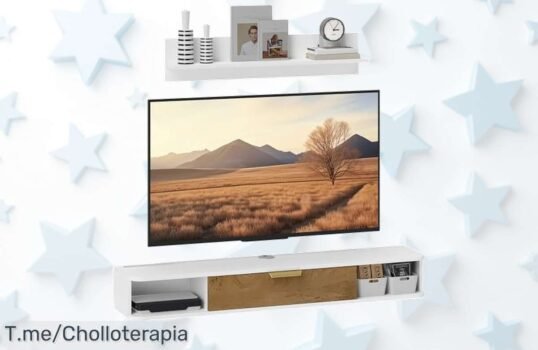 Transforma tu salón con el mueble HOMCOM: almacenamiento increíble y cables sin lios, ¡aprovecha este ofertón único antes de que se acabe!