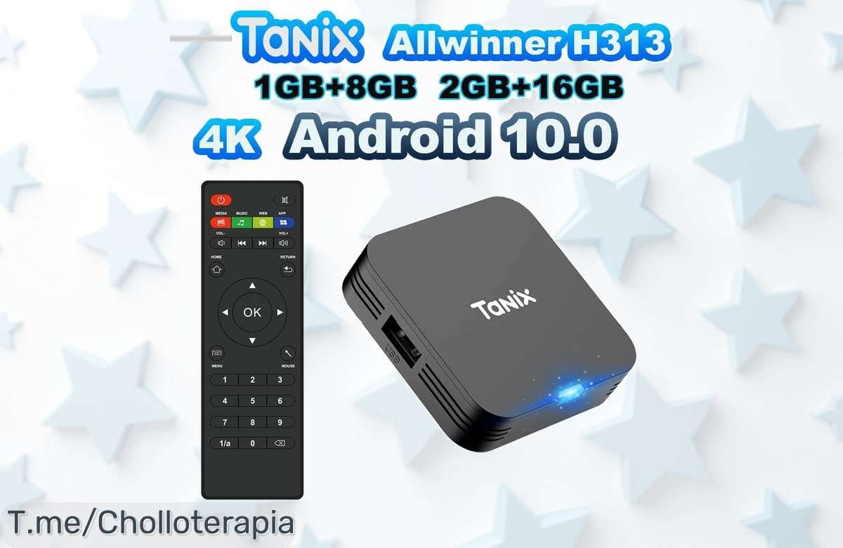 Transforma tu salón en un cine 4K con el Tanix TX1, disfruta de tus series favoritas en HDR a precio loco. ¡No dejes pasar esta oferta increíble, compra ya!