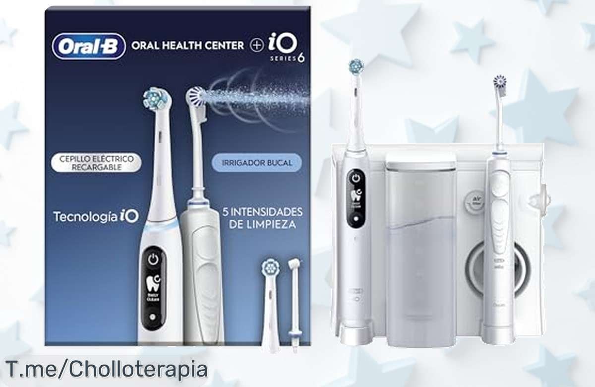 Transforma tu sonrisa con el Irrigador Dental OralB Oxyjet y Cepillo Eléctrico iO6 a precio loco, ¡ofertón limitado que no puedes dejar pasar! ¡Compra ya antes que se agote!