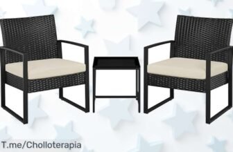 Transforma tu terraza con nuestro juego de mesa y sillas de ratán, ¡super chollo a precio loco! Oferta limitada que no puedes dejar pasar Compra ya y disfruta al aire libre