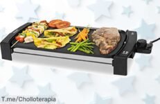 Transforma tus comidas con el Grill Eléctrico Cecotec, superficie antiadherente para limpieza fácil y cocina deliciosa Aprovecha este ofertón único antes de que se acabe