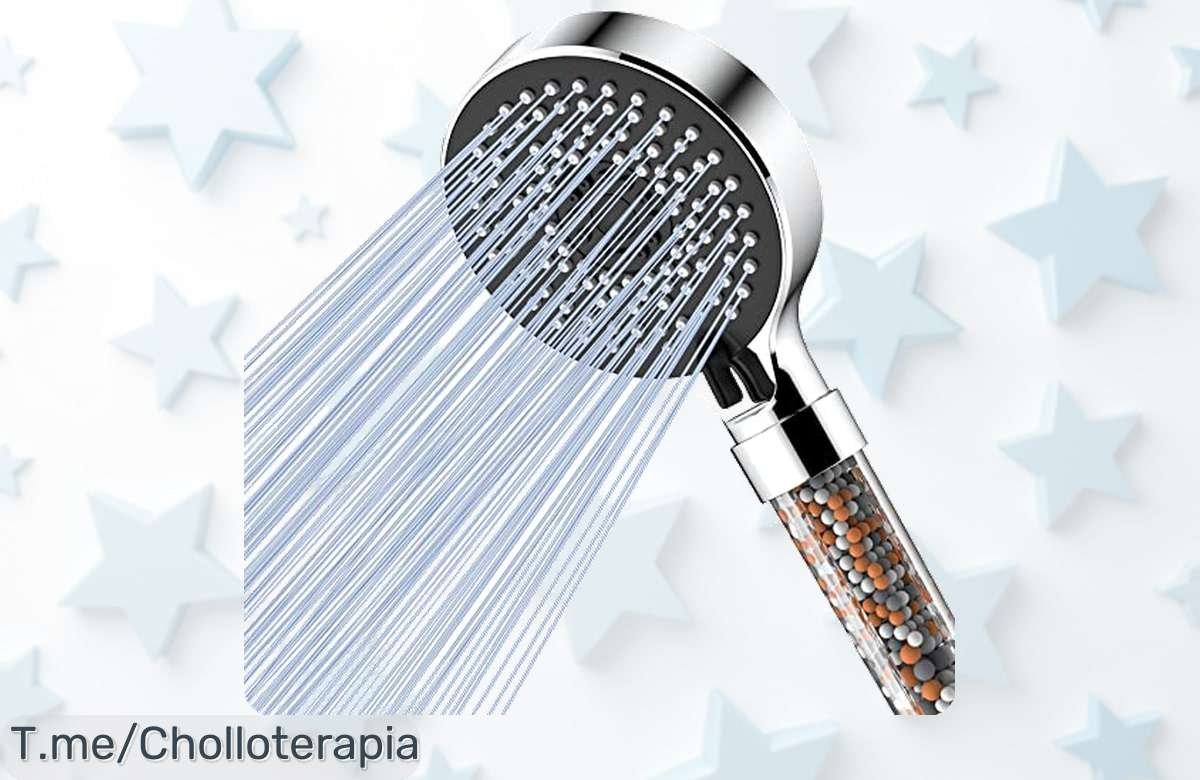 Transforma tus duchas en un spa con la alcachofa de alta presión, 5 chorros increíbles que ahorran agua y dan una hidratación única. Aprovecha este super chollo antes de que se agote.