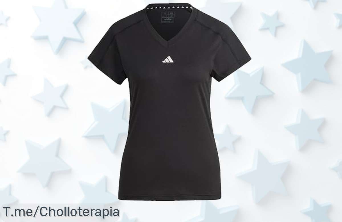 Transforma tus entrenamientos con la camiseta AEROREADY negra, diseño exclusivo que resalta tu figura y te hace sentir imparable. ¡Compra ahora antes de que se agote!