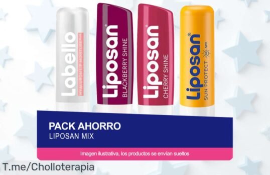 Transforma tus labios en los más irresistibles con Liposan Pack Ahorro: ¡hidratación y protección nunca vista a un precio loco! Actúa ya, oferta limitada que no puedes dejar pasar