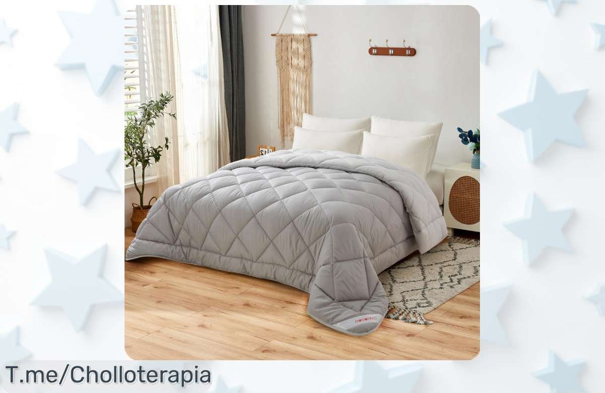 Transforma tus noches con el edredón nórdico bicolor Novotextil, un super chollo de microfibra premium que hará tu cama ultra acogedora ¡no lo dejes escapar, quedan pocos!