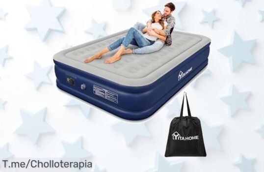 Transforma tus noches con la cama de aire YITAHOME que se infla sola, un super chollo con bomba integrada y bolsa ¡Aprovecha este ofertón antes de que desaparezca!