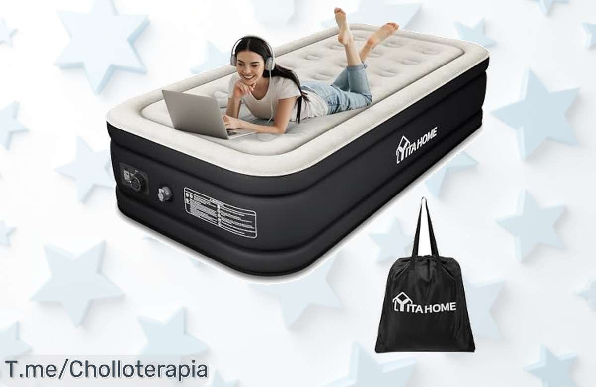 Transforma tus noches de camping con nuestra cama de aire autoinflable a un precio loco y disfruta del confort que nunca antes habías imaginado. ¡Compra ya, oferta limitada!