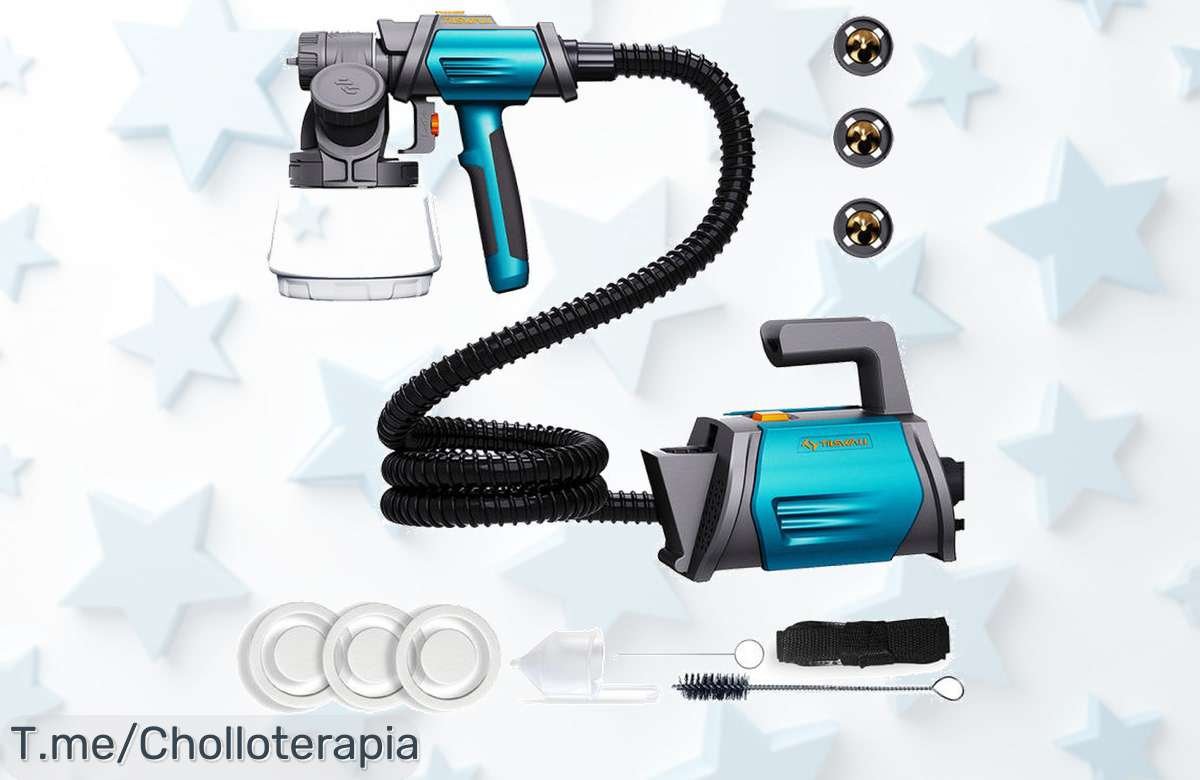 Transforma tus proyectos con la pistola de pintura eléctrica Tilswall Shark: potencia brutal, fácil manejo y un acabado perfecto. ¡Aprovecha este ofertón antes que se acabe!