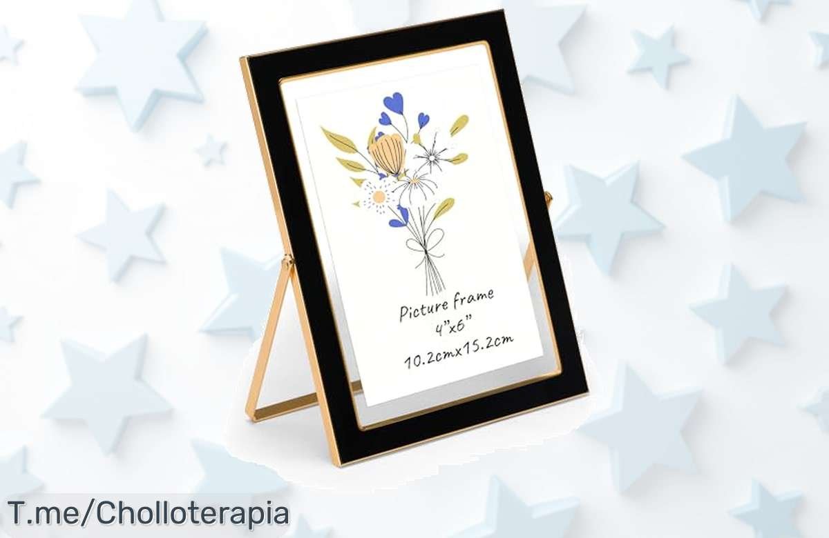 Transforma tus recuerdos en arte con nuestro marco de fotos elegante 13×18, ribete dorado a un precio loco. ¡Compra ahora y aprovecha el ofertón limitado!