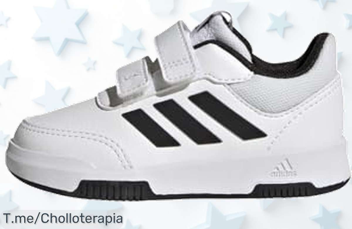 Zapatillas adidas Tensaur para bebés a precio loco: cierre práctico y suela que cuida tus pisos. No dejes pasar este ofertón, ¡stock limitado!