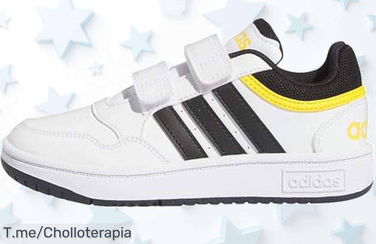 Adidas Hoops Lifestyle: ¡precios locos en estilo para tus pequeños! Con cierre de velcro y suela antideslizante, corre antes que se agoten este ofertón único.