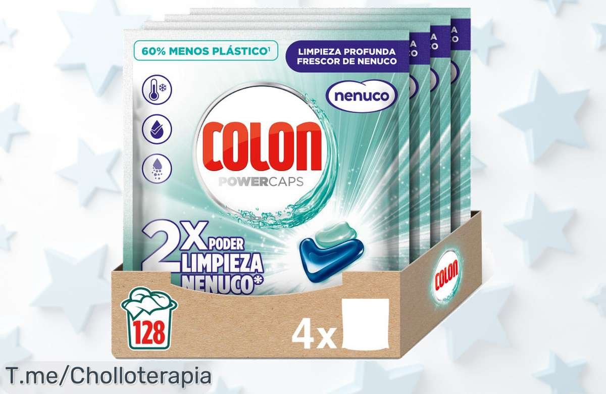 Adiós a las manchas con Colon Nenuco: 128 cápsulas mágicas que dejan tu ropa fresca y brillante. Aprovecha este super chollo antes de que se acabe, ¡actúa ya!