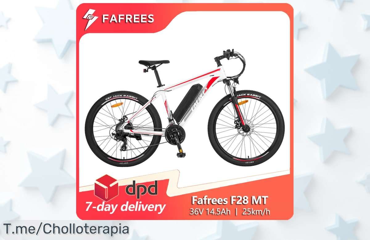 Aprovecha el ofertón de la Fafrees F28 MT, tu bicicleta eléctrica de montaña con batería potente y aventuras garantizadas. ¡Compra ahora antes que se agote!